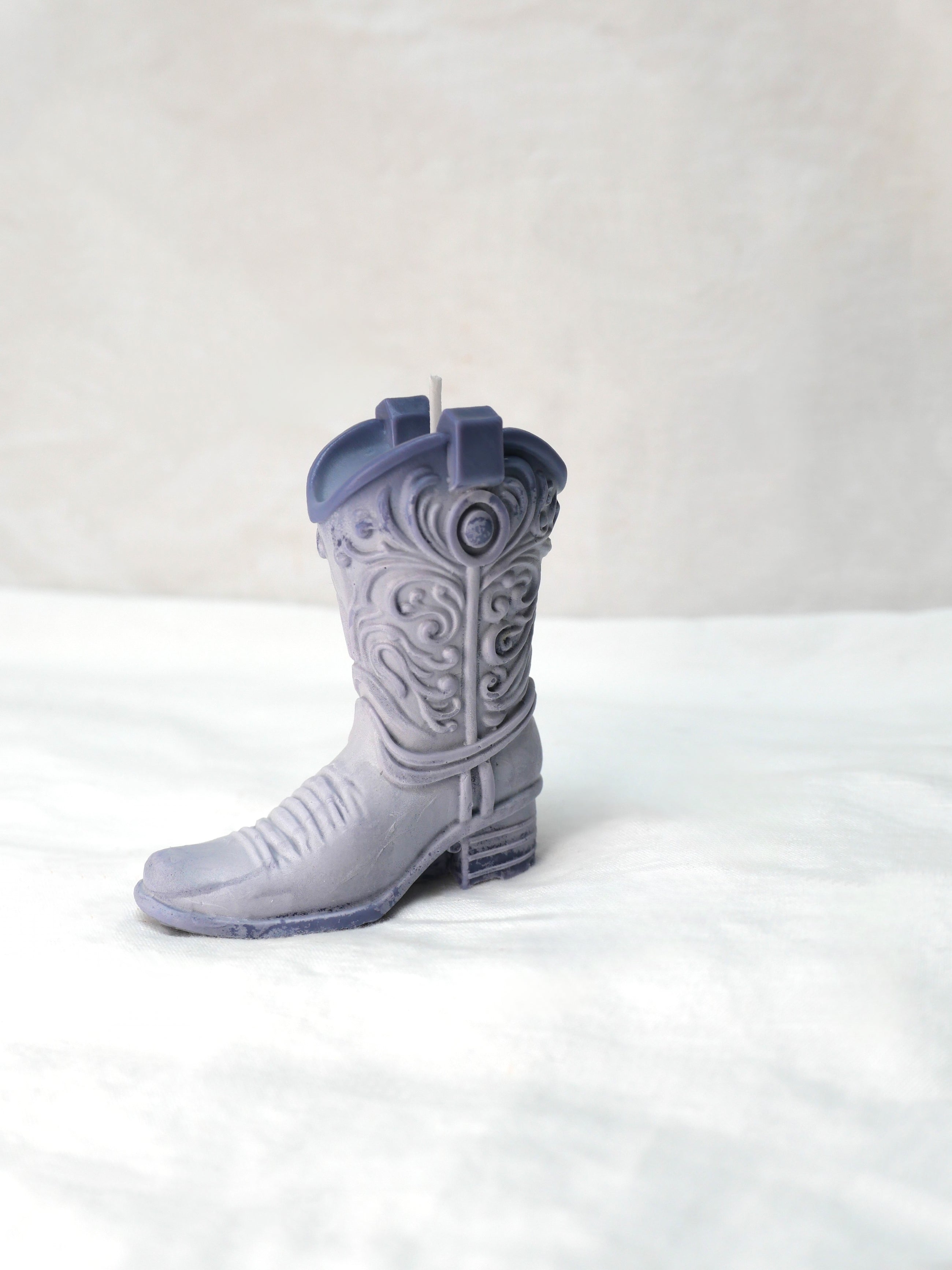 Cowboy Boot Candle in Weathered Sky