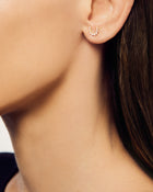Confidence Earrings in 18k Yellow Gold with White Diamonds