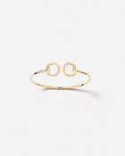 Connection Bangle in 18k Yellow Gold with White Diamonds