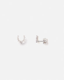 Confidence Earrings in 18k White Gold with White Diamonds
