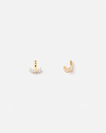 Challenge Cuddle Ear Jackets in 18k Yellow Gold with White Diamonds