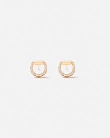 Connection Earrings in 18k Yellow Gold with White Diamonds