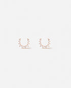 Confidence Earrings in 18k Pink Gold with White Diamonds