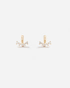 Challenge Cuddle Ear Jackets in 18k Yellow Gold with White Diamonds