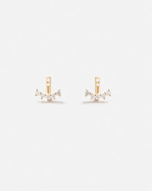 Challenge Cuddle Ear Jackets in 18k Yellow Gold with White Diamonds