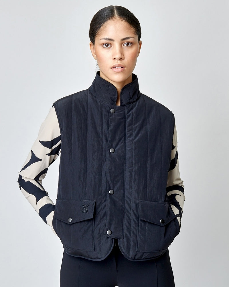Quilted Riding Vest in Black