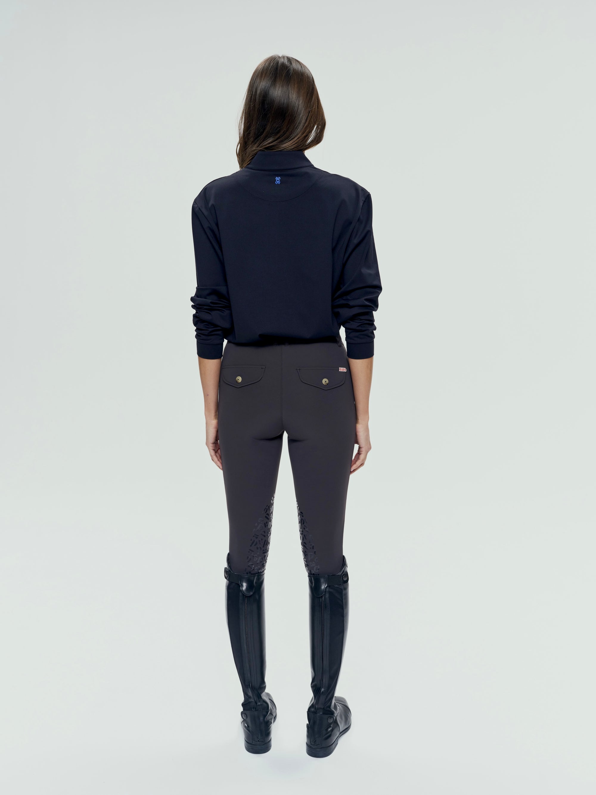 Unisex Albe Long Sleeve Technical Shirt in Black