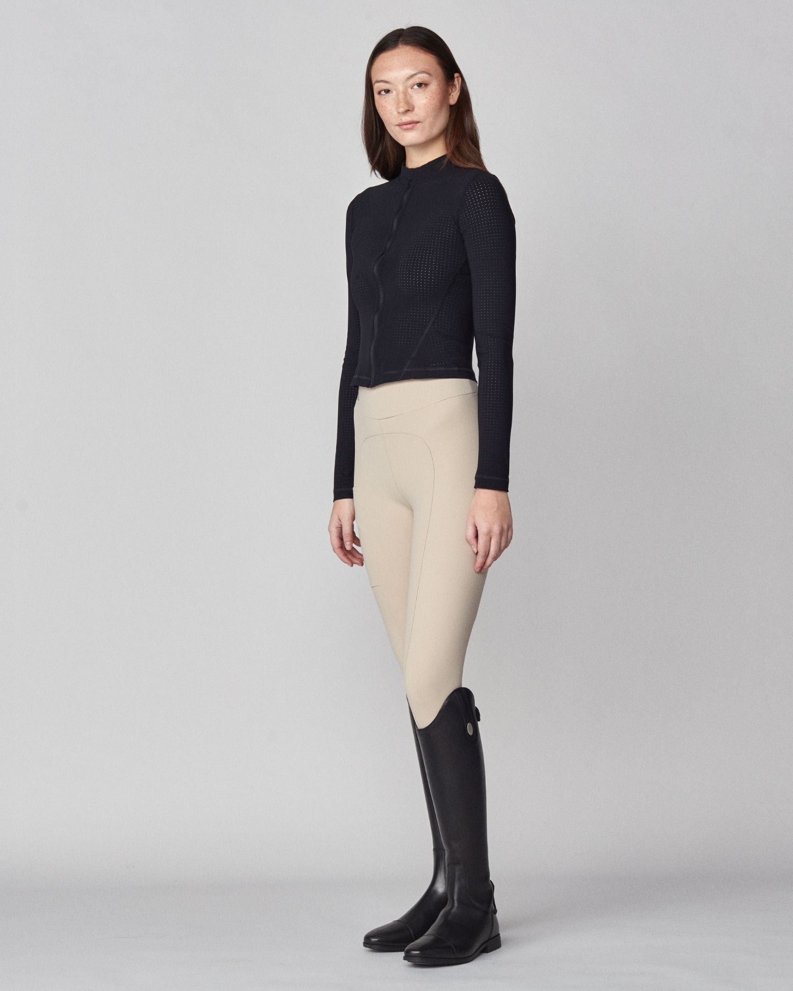AirTech Full Zip Long Sleeve Top in Black
