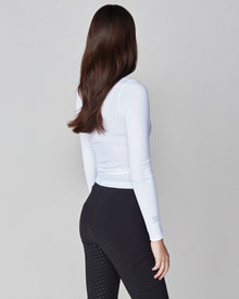 AirTech Full Zip Long Sleeve Top in White