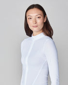 AirTech Full Zip Long Sleeve Top in White