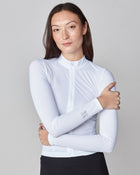 AirTech Full Zip Long Sleeve Top in White