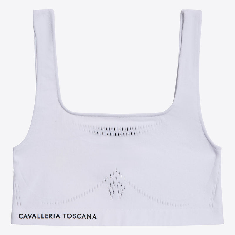 Technical Knit Training Sports Bra in White