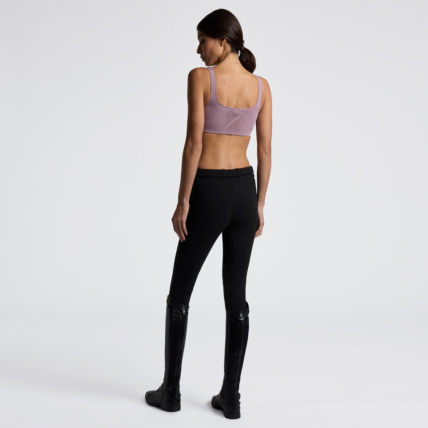 Technical Knit Training Sports Bra in Grape Shake