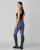 High-Rise Compression Breeches in Slate Blue