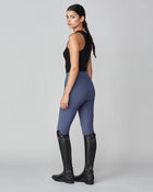 Compression Pull-On Riding Breeches in Slate Blue