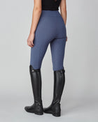 Compression Pull-On Riding Breeches in Slate Blue