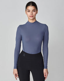 Lightweight Long Sleeve Top in Slate Blue