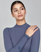 Lightweight Long Sleeve Top in Slate Blue
