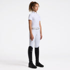 Girl's Jersey Short Sleeve Show Shirt in White