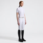 American Perforated Short Sleeve Show Shirt in White