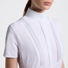 American Perforated Short Sleeve Show Shirt in White