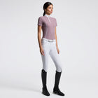 Jersey Mesh Inserts Short Sleeve Show Shirt in Grape Shake