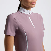 Jersey Mesh Inserts Short Sleeve Show Shirt in Grape Shake