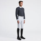 Guibert Oxford Long Sleeve Show Shirt in Slate Blue