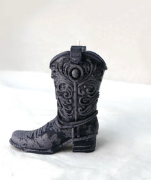 Cowboy Boot Candle in Midnight Frost