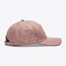 Cotton Cap with an Embroidered Logo in Blush/Cream