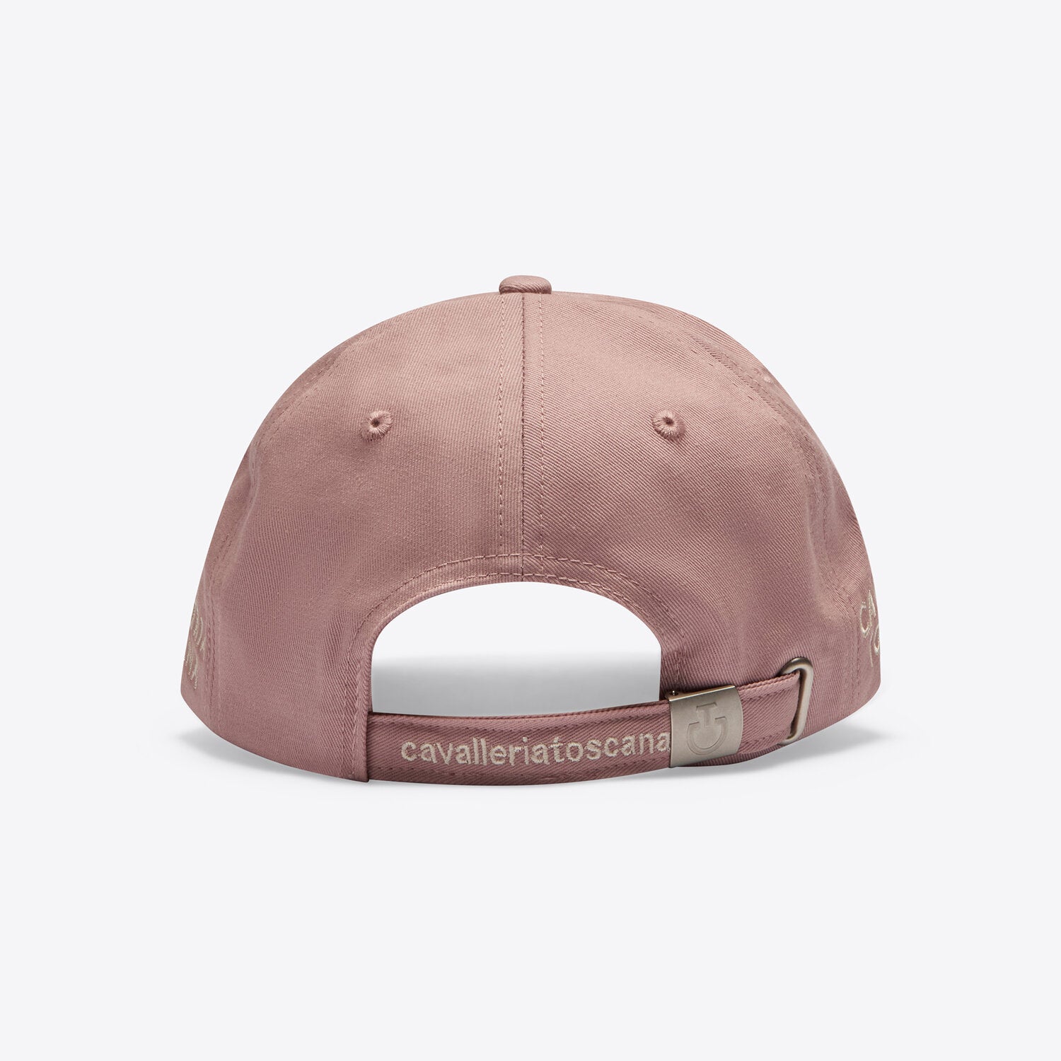 Cotton Cap with an Embroidered Logo in Blush/Cream