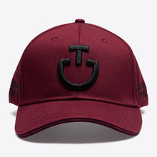 Cotton Cap with an Embroidered Logo in Bordeaux