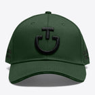 Cotton Cap with an Embroidered Logo in Dark Green