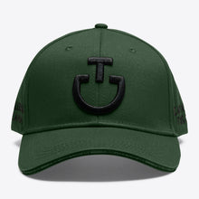 Cotton Cap with an Embroidered Logo in Dark Green