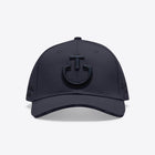 Cotton Cap with an Embroidered Logo in Dark Grey/Black