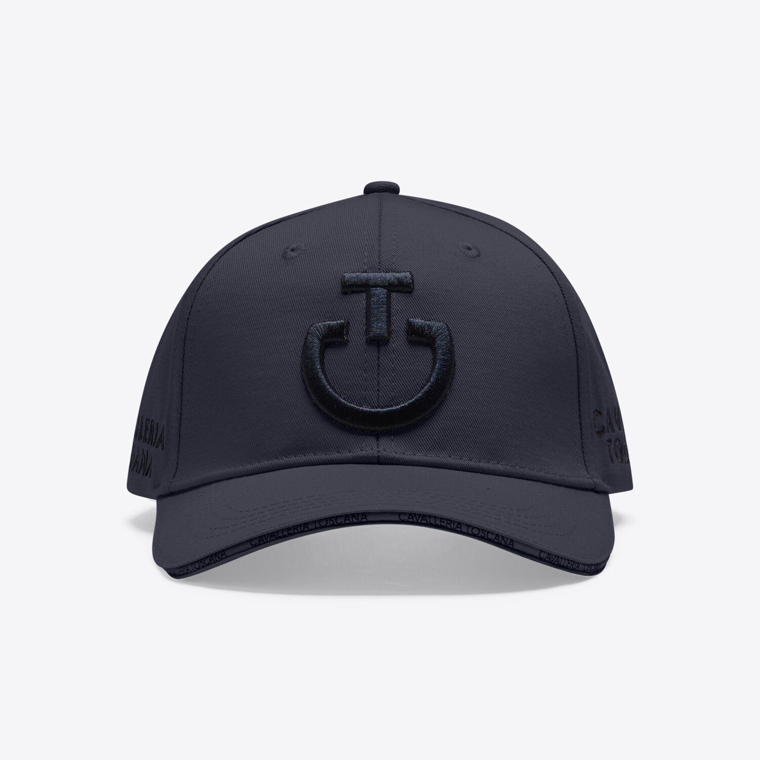 Cotton Cap with an Embroidered Logo in Dark Grey/Black