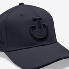Cotton Cap with an Embroidered Logo in Dark Grey/Black
