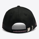 Cotton Cap with an Embroidered Logo in Black/Grape Shake