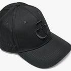 Cotton Cap with an Embroidered Logo in Black