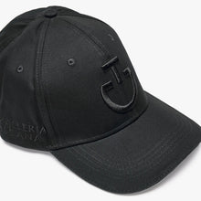 Cotton Cap with an Embroidered Logo in Black
