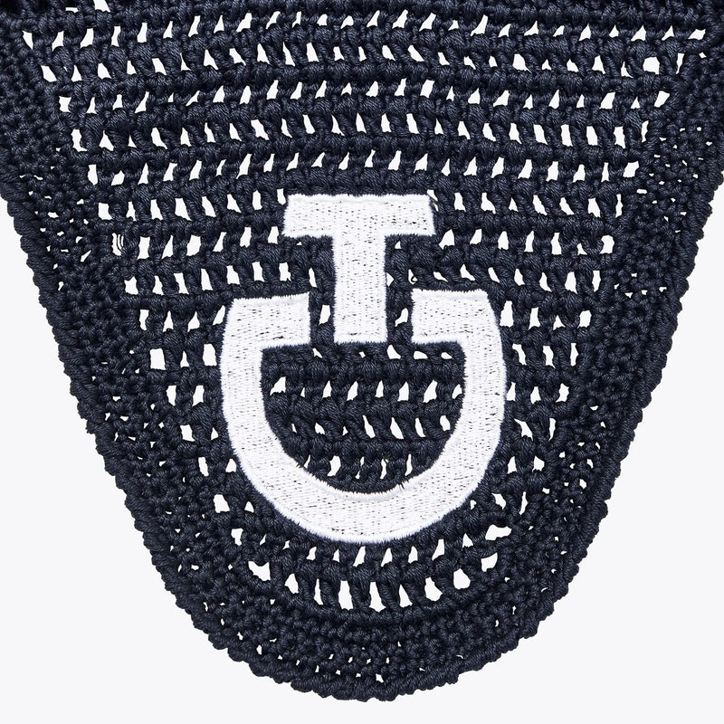 Lightweight Crochet Ear Bonnet in Navy