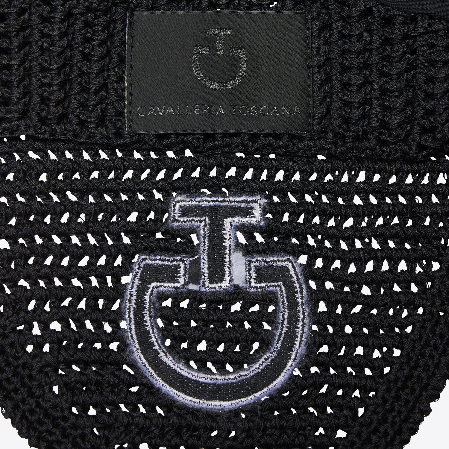 Lightweight Crochet Ear Bonnet in Black