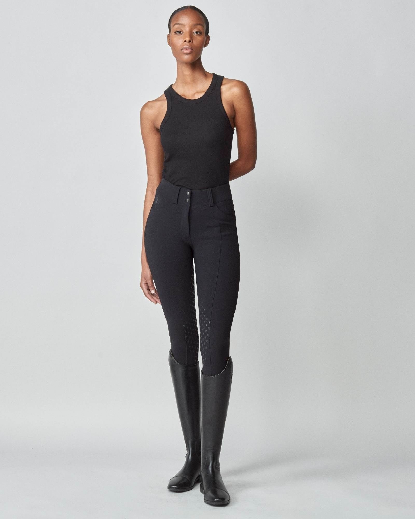 Compression Performance Breeches in Black