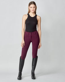 Compression Performance Breeches in Burgundy
