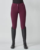 Compression Performance Breeches in Burgundy