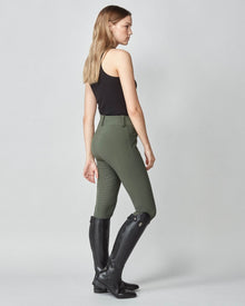 Compression Performance Breeches in Green