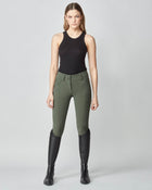 Compression Performance Breeches in Green