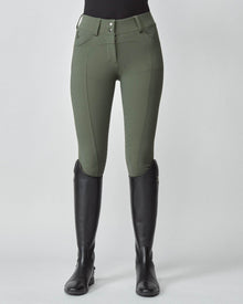 Compression Performance Breeches in Green