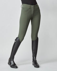 Compression Performance Breeches in Green