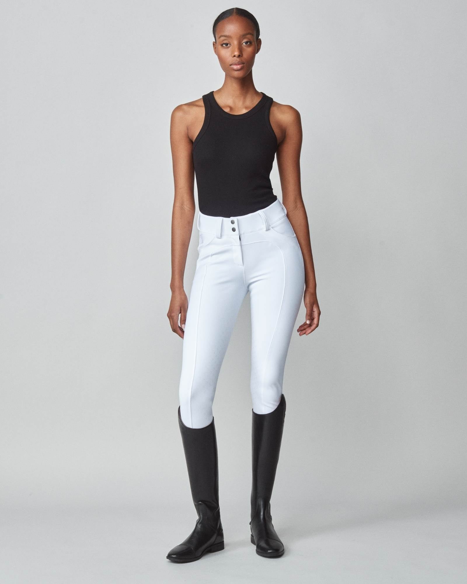 Compression Performance Breeches in White
